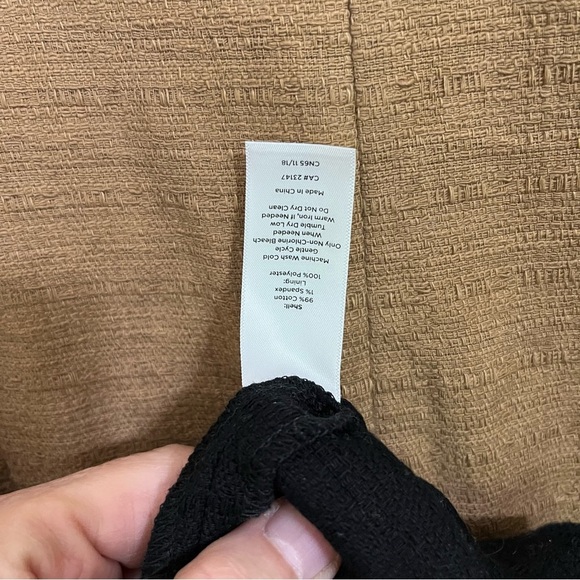 Talbots Color Block Neutrals Cotton Dress Size 6 - Picture 5 of 6